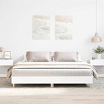 vidaXL Cadre de lit sans matelas blanc 200x200 cm bois d'ingénierie