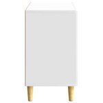 vidaXL Buffet Blanc brillant 89 x 34 5 x 60 cm Bois d'ingénierie