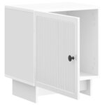 vidaXL Cabinet de chevet 2 Pièces Blanc brillant 43 x 34 5 x 50 cm