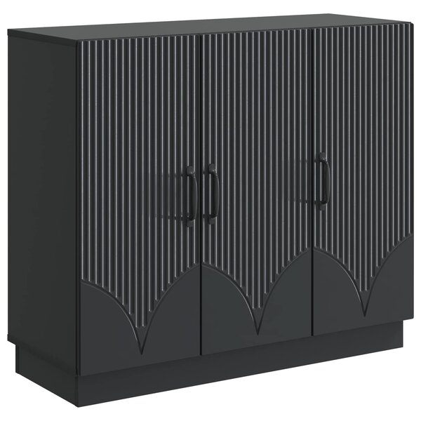 vidaXL Buffet Noir 89 x 34 5 x 77 cm Bois d'ingénierie