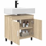 vidaXL Unité de vanité de salle de bain Chêne Sonoma 60 x 35 x 60 cm