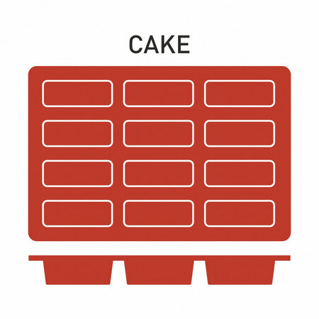 Moule silicone 12 cakes 80x30 mm - pujadas -  - silicone300 180x30mm
