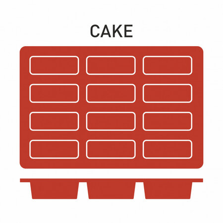 Moule silicone 12 cakes 80x30 mm - pujadas -  - silicone300 180x30mm