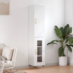 vidaXL Buffet haut Blanc 34 5x34x180 cm Bois d'ingénierie