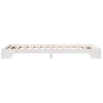 vidaXL Cadre de lit Blanc 197 x 97 x 17 cm Bois massif en pin