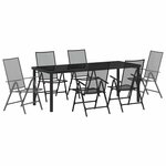 vidaXL Ensemble de salle à manger pour jardin 7 Pièces Anthracite