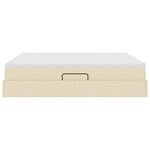 vidaXL Lit avec rangement et matelas Crème 180 x 200 cm Polyester