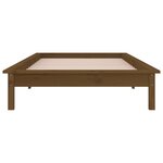 vidaXL Cadre de lit à LED marron miel 100x200 cm bois massif