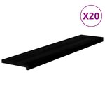 vidaXL Marches d'escalier 20 Pièces marron foncé 120x25x2 cm chêne massif