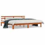 vidaXL Cadre de lit Marron cire 200 x 200 cm Bois massif en pin