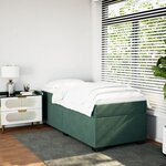 vidaXL Sommier à lattes de lit avec matelas Vert foncé 90x200 cm