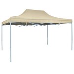 vidaXL Tente de fête 291 x 431 x 315 cm Crème Tissu Oxford