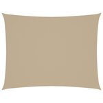 vidaXL Voile de parasol tissu oxford rectangulaire 4x5 m beige