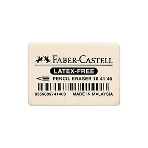 FABER-CASTELL 1 Gomme en caoutchouc 7041-40  blanc
