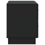 vidaXL Cabinet de chevet Noir 62 x 34 5 x 44 5 cm Bois d'ingénierie