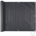Tectake Brise vue PVC pour balcon, version 1 - noir