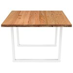 vidaXL Table à manger marron clair bois de chêne massif rectangulaire