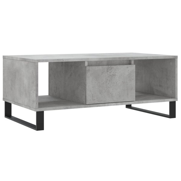 vidaXL Table basse Gris béton 90x50x36 5 cm Bois d'ingénierie