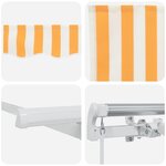 vidaXL Auvent Rétractable Jaune et blanc 400x200 cm tissu