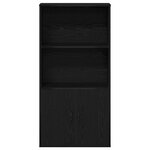 vidaXL Bibliothèque chêne noir 60x24x120 cm bois d'ingénierie