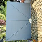 Vidaxl auvent latéral pliable de terrasse gris 300 x 200 cm