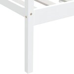 vidaXL Cadre de lit blanc bois de pin massif 90x200 cm
