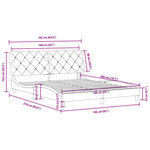vidaXL Cadre de lit sans matelas bleu 160x200 cm velours