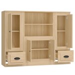 vidaXL Buffets 3 Pièces chêne sonoma bois d'ingénierie
