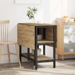 vidaXL Table à dîner 122 x 80 x 76 5 cm Bois d'ingénierie
