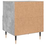 vidaXL Table de chevet gris béton 40x35x47 5 cm bois d’ingénierie
