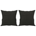 vidaXL Ensemble de canapés 3 Pièces avec coussins noir tissu