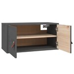 vidaXL Armoire murale Gris 60x30x30 cm Bois de pin massif
