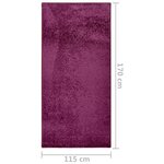 vidaXL Tapis à poils souples antidérapant 115x170 cm Violet