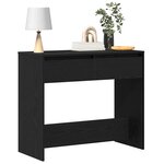 vidaXL Table console chêne noir 89x41x76 5 cm bois d'ingénierie
