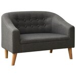 vidaXL Canapé pour enfants Gris Tissu