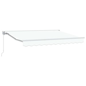 vidaXL Auvent rétractable manuel Blanc 3 5 x 2 5 m