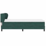 Lit box spring vidaXL avec matelas velours vert foncé 90x190 cm