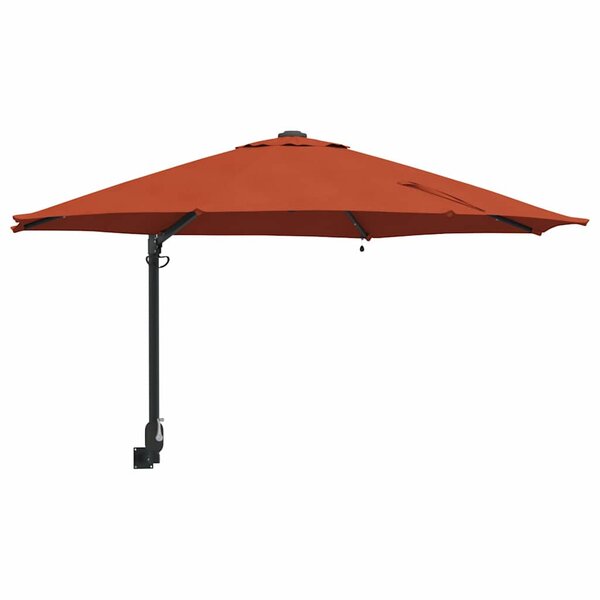 vidaXL Parasol de jardin Rouge  Noir 248 x 248 x 148 cm
