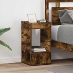 vidaXL Table d'appoint 2 Pièces Chêne fumé 30 x 30 x 56 cm