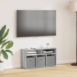 vidaXL Basboard avec tiroir Gris Sonoma 72 x 22 5 x 38 cm