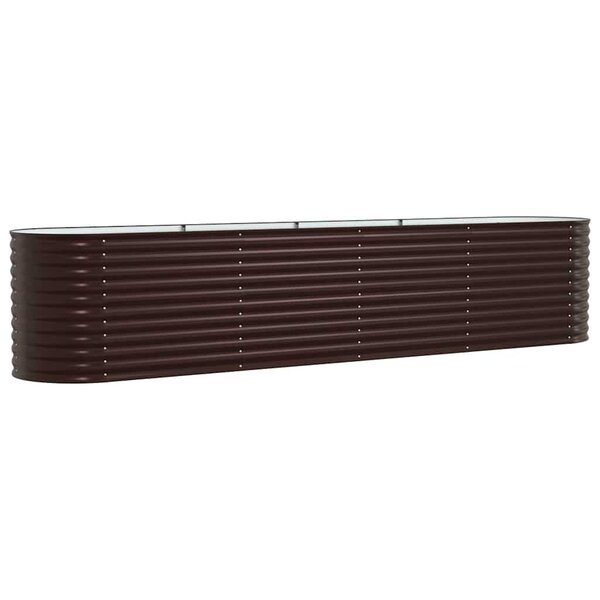 vidaXL Jardinière surélevée Marron 400 x 80 x 81 cm Acier