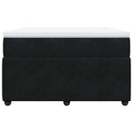 vidaXL Sommier à lattes de lit avec matelas noir 120x190 cm velours