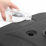 vidaXL Base de parasol extérieur Noir 45 x 45 x 29.5 cm Plastique