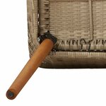 vidaXL Ensemble de salle à manger pour jardin 9 Pièces Beige polyrotin