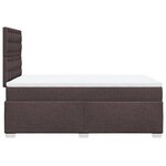 vidaXL Sommier à lattes de lit avec matelas Marron foncé 120x200 cm