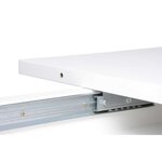 Table extensible 6-8 personnes - Rectangulaire - Mantova - Blanc et alu - 160- 200 x 90 x 75 cm