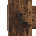vidaXL Porte-manteau mural Montage mural Chêne fumé 65 x 3 x 100 cm