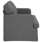 vidaXL Canapé Gris foncé 142 x 80 x 85 cm tissu