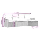 vidaXL Salon de jardin avec coussins 5 Pièces marron résine tressée