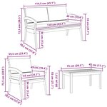 vidaXL Ensemble Bistro 5 pièces avec coussins en bois d'acacia